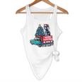 Boston Terrier Merry Christmas Tree Truck Santa Dog X-Mas Flowy Tank, novelty gifts, funny gifts