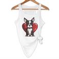 Boston Terrier Mom Dad Bostie Dog Lover Valentines Day Flowy Tank, novelty gifts, funny gifts