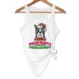 Boston Terrier Santa Claus Christmas Dog Flowy Tank, novelty gifts, funny gifts