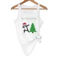Boston Terrier Santa Hat Dabbing Around The Christmas Tree Flowy Tank, novelty gifts, funny gifts
