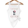 Boston Terrier Wearing Santa Hat Ugly Xmas Dog Lovers Flowy Tank, novelty gifts, funny gifts