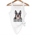 Boston Terrier Will Find And Lick You Bostie Mom Flowy Tank, novelty gifts, funny gifts