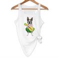 Hawaiian Boston Terrier Dog Pineapple Ukulele Summer For Men Women Girls Kids Flowy Tank, novelty gifts, funny gifts