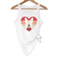 Retro Heart Boston Terrier Dog Vintage Valentine Flowy Tank, novelty gifts, funny gifts
