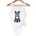 USA Flag Boston Terrier Best Dog Mom Ever 2025 Flowy Tank, novelty gifts, funny gifts