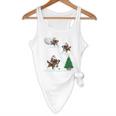 Xmas Lighting Tree Santa Riding Boston Terrier Christmas Flowy Tank, novelty gifts, funny gifts