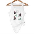 Xmas Tree Santa Riding Boston Terrier Christmas Flowy Tank, novelty gifts, funny gifts