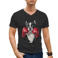 Boston Terrier Boxing Men's V-Neck T-Shirt, trending gift