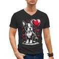 Boston Terrier Dog Valentine's Day Dog Owner Men's V-Neck T-Shirt, trending gift