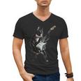 Boston Terrier Guitar Men's V-Neck T-Shirt, trending gift