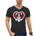 Boston Terrier Heart Cute Puppy Lover Or Dog Owner Men's V-Neck T-Shirt, trending gift
