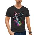 Boston Terrier Lovers Colorful Pop Art Boston Terrier Men's V-Neck T-Shirt, trending gift