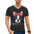 Boston Terrier Mom Bostie Women Girls Men's V-Neck T-Shirt, Couple Gifts, Mom Gifts, Boston Terrier Mom Gifts, trending gift