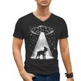 Boston Terrier Mom Dad Dog Alien UFO Men's V-Neck T-Shirt, Couple Gifts, Mom Gifts, Boston Terrier Dad Gifts, Boston Terrier Mom Gifts, trending gift