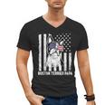 Boston Terrier Papa Cool Dog Lover USA American Flag Men Women Men's V-Neck T-Shirt, American Boston Terrier Gifts, trending gift