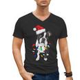 Boston Terrier Santa Christmas Lights Xmas Dog Lover Men Women Kids Men's V-Neck T-Shirt, Boston Terrier Christmas Gifts, trending gift