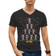Boston Terrier Santa Hat Xmas Light Men Women Christmas Tree Men's V-Neck T-Shirt, Boston Terrier Christmas Gifts, trending gift