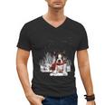 Boston Terrier In The Snow Merry Christmas Winter Men's V-Neck T-Shirt, Boston Terrier Christmas Gifts, trending gift