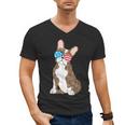 Brindle Boston Terrier Dog Patriotic Shirt USA Flag Men's V-Neck T-Shirt, Patriotic Boston Terrier Gifts, trending gift