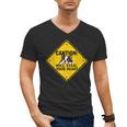 Caution Sign Boston Terrier Dog Bostie Puppy Men's V-Neck T-Shirt, trending gift