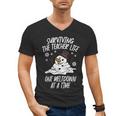 Christmas Surviving Teacher Life Meltdown Xmas Women Men Men&#x27;s V-Neck T-Shirt, trending gift