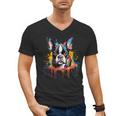 Colorful Boston Terrier Dog For Men Women Kids Men's V-Neck T-Shirt, trending gift