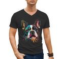 Cute Boston Terrier Puppy Dog Art Lover Unique Painting For Men Women Kids Men's V-Neck T-Shirt, trending gift