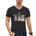 Cute Halloween Boston Terrier Dogs Witch Hat Ghost Dog For Men Women Kids Men's V-Neck T-Shirt, Boston Terrier Ghost Gifts, Boston Terrier Halloween Gifts, trending gift