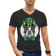 Green Boston Terrier Shamrock St Patricks Day Boston Terrier Men's V-Neck T-Shirt, trending gift