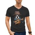 Guitar Shirt Boston Terrier Dog Playing Acoustic Guitar Men's V-Neck T-Shirt, trending gift
