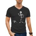 Halloween Boston Terrier And Skeleton Men's V-Neck T-Shirt, Boston Terrier Halloween Gifts, trending gift