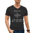 Music Awakens My Spirit Inspiring Musician Teacher Quote Men&#x27;s V-Neck T-Shirt, trending gift
