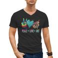 Peace Love Art Painting Palette Art Teacher Men&#x27;s V-Neck T-Shirt, trending gift