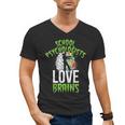 School Psychologists Love Brains Halloween Teacher Counselor Men&#x27;s V-Neck T-Shirt, trending gift