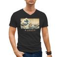 Surfing Boston Terrier Kanagawa Wave Japanese Dog For Men Women Kids Men's V-Neck T-Shirt, trending gift