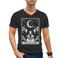 Tarot Card Vintage Crescent Moon Boston Terrier Dog Mom Men's V-Neck T-Shirt, Couple Gifts, Mom Gifts, Boston Terrier Tarot Gifts, Boston Terrier Mom Gifts, trending gift