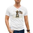 Boston Terrier 4th Of July US American Flag Dog Patriotic Men's V-Neck T-Shirt, Patriotic Boston Terrier Gifts, American Boston Terrier Gifts, Boston Terrier 4th Of July Gifts, trending gift