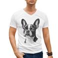 Boston Terrier Dog Motif Pet Illustration Boston Terrier For Men Women Kids Men's V-Neck T-Shirt, trending gift