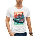 Boston Terrier Merry Christmas Tree Truck Santa Dog X-Mas Men's V-Neck T-Shirt, Boston Terrier Christmas Gifts, trending gift