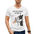 Boston Terrier Mom Dogs Mum Woman Men's V-Neck T-Shirt, Couple Gifts, Mom Gifts, Boston Terrier Mom Gifts, trending gift