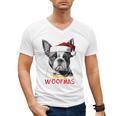 Boston Terrier Santa Claus Hat Merry Christmas Dog X-Mas Men's V-Neck T-Shirt, Boston Terrier Christmas Gifts, trending gift
