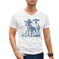 Boston Terrier UFO Cowboy Dog Dog Mom Dog Dad Alien Dog Men's V-Neck T-Shirt, Couple Gifts, Mom Gifts, Boston Terrier Dad Gifts, Boston Terrier Mom Gifts, trending gift