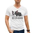 Cute Boston Terrier Boston Mama Men's V-Neck T-Shirt, trending gift