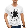I Love My Boston Terrier Dog With Heart Men's V-Neck T-Shirt, trending gift