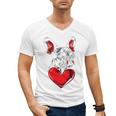 Valentine's Day Boston Terrier Dog Vector Men's V-Neck T-Shirt, trending gift
