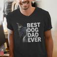 Best Dog Dad Ever Boston Terrier Dog Lover For Dad Men Women Girls Kids Men's V-Neck T-Shirt, Boston Terrier Dad Shirts, funny gift