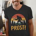 Bigfoot Sasquatch Prost Retro Bavarian Oktoberfest Men Women Men's V-Neck T-Shirt, funny gift