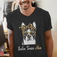 Birthday And Mother's Day -Boston Terrier Mom Men's V-Neck T-Shirt, funny gift