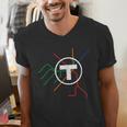 Boston T Subway Map Vintage MBTA Men's V-Neck T-Shirt, funny gift