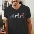 Boston Terrier 4th Of July Dog Patriotic USA Flag Man Woman Men's V-Neck T-Shirt, Patriotic Boston Terrier Shirts, Boston Terrier 4th Of July Shirts, funny gift